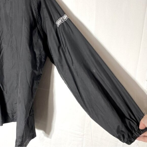 Vintage Roper Black Embroidered Snap Front Windbreaker XL - Picture 12 of 15